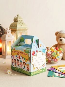 Bayramlık Hediye Kutusu, 10 Adet Özel Tasarım Bayram İçin Hediyelik Kutu, Hediye Paketi