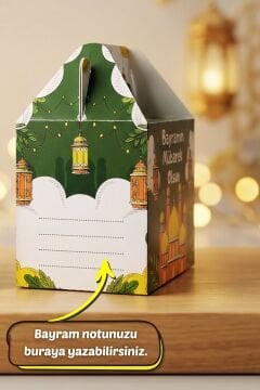 Bayramlık Hediye Kutusu, 10 Adet Özel Tasarım Bayram İçin Hediyelik Kutu, Hediye Paketi
