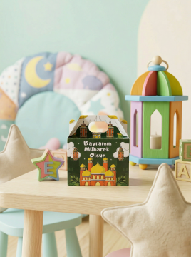 Bayramlık Hediye Kutusu, 10 Adet Özel Tasarım Bayram İçin Hediyelik Kutu, Hediye Paketi