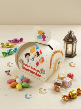 Bayramlık Hediye Kutusu, 10 Adet Özel Tasarım Bayram İçin Hediyelik Kutu, Hediye Paketi