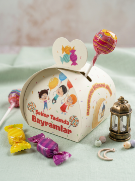 Bayramlık Hediye Kutusu, 10 Adet Özel Tasarım Bayram İçin Hediyelik Kutu, Hediye Paketi