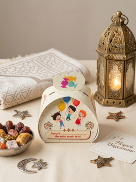 Bayramlık Hediye Kutusu, 10 Adet Özel Tasarım Bayram İçin Hediyelik Kutu, Hediye Paketi