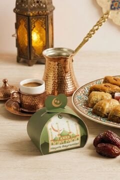 Bayramlık Hediye Kutusu, 10 Adet Özel Tasarım Bayram İçin Hediyelik Kutu, Hediye Paketi