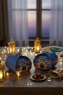 Bayramlık Hediye Kutusu, 10 Adet Özel Tasarım Bayram İçin Hediyelik Kutu, Hediye Paketi