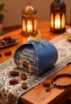 Bayramlık Hediye Kutusu, 10 Adet Özel Tasarım Bayram İçin Hediyelik Kutu, Hediye Paketi