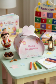 Bayramlık Hediye Kutusu, 10 Adet Özel Tasarım Bayram İçin Hediyelik Kutu, Hediye Paketi