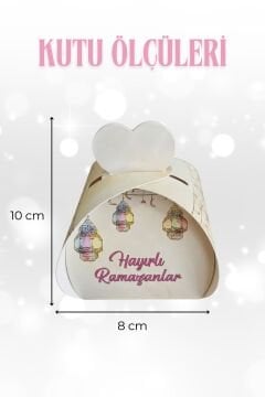 10 Adet Ramazan Hediye Kutusu - Mevlid Hediyesi - Ramazan Hediyesi - Lokum Hurma Kutusu