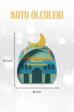 10 Adet Ramazan Hediye Kutusu - Mevlid Hediyesi - Ramazan Hediyesi - Lokum Hurma Kutusu(Kopya)