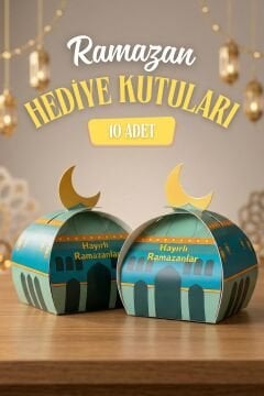 10 Adet Ramazan Hediye Kutusu - Mevlid Hediyesi - Ramazan Hediyesi - Lokum Hurma Kutusu(Kopya)