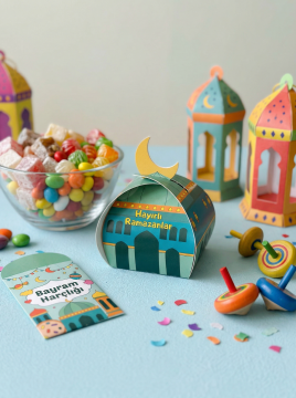 10 Adet Ramazan Hediye Kutusu - Mevlid Hediyesi - Ramazan Hediyesi - Lokum Hurma Kutusu(Kopya)