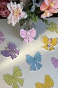 Fiyonk Desenli Bayram Harçlık Kartı 10 Adet Karışık Renk Ramazan ve Kurban Bayramı Tebrik Kartı