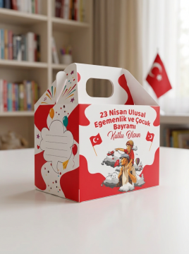 23 Nisan Hediye Kutusu 10 Adet Özel Tasarım Hediyelik Kutu Çocuk Bayramı Hediye Paketi