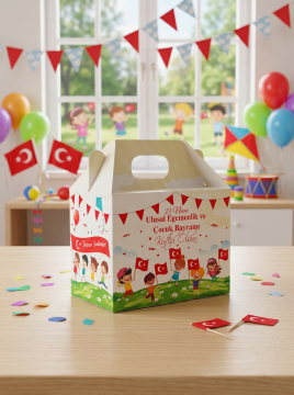 23 Nisan Hediye Kutusu 10 Adet Özel Tasarım Hediyelik Kutu Çocuk Bayramı Hediye Paketi