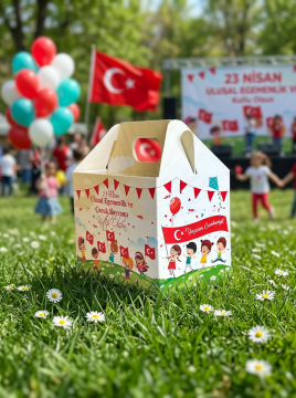23 Nisan Hediye Kutusu 10 Adet Özel Tasarım Hediyelik Kutu Çocuk Bayramı Hediye Paketi