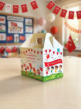 23 Nisan Hediye Kutusu 10 Adet Özel Tasarım Hediyelik Kutu Çocuk Bayramı Hediye Paketi