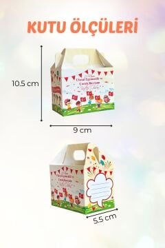 23 Nisan Hediye Kutusu 10 Adet Özel Tasarım Hediyelik Kutu Çocuk Bayramı Hediye Paketi