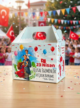23 Nisan Hediye Kutusu 10 Adet Özel Tasarım Hediyelik Kutu Çocuk Bayramı Hediye Paketi