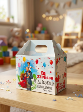 23 Nisan Hediye Kutusu 10 Adet Özel Tasarım Hediyelik Kutu Çocuk Bayramı Hediye Paketi
