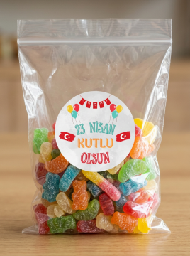 23 Nisan Etiketi Ulusal Egemenlik Ve Çocuk Bayramı Sticker Hediye Paketleme Etiketi