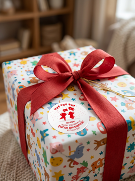 23 Nisan Etiketi Ulusal Egemenlik Ve Çocuk Bayramı Sticker Hediye Paketleme Etiketi