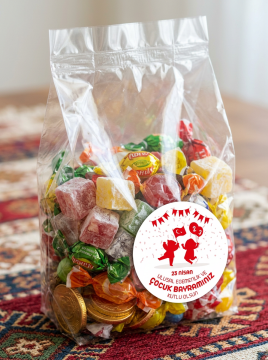 23 Nisan Etiketi Ulusal Egemenlik Ve Çocuk Bayramı Sticker Hediye Paketleme Etiketi