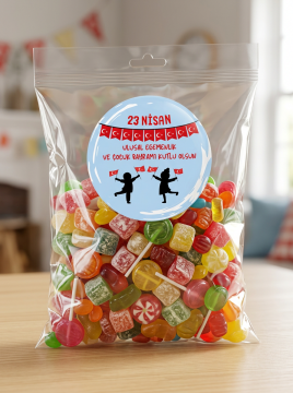 23 Nisan Etiketi Ulusal Egemenlik Ve Çocuk Bayramı Sticker Hediye Paketleme Etiketi