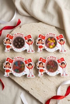 23 Nisan Şeker Kutusu 10 Adet Hediyelik Kutu Çocuk Bayramı Hediye Paketi