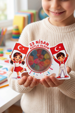 23 Nisan Şeker Kutusu 10 Adet Hediyelik Kutu Çocuk Bayramı Hediye Paketi