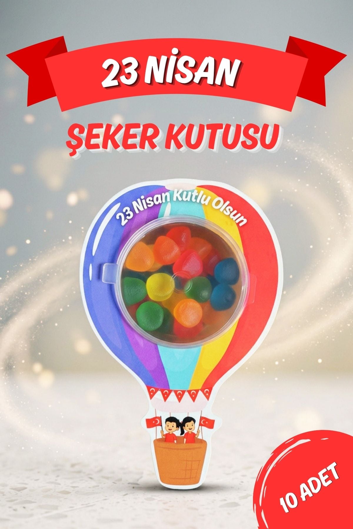 23 Nisan Şeker Kutusu 10 Adet Hediyelik Kutu Çocuk Bayramı Hediye Paketi