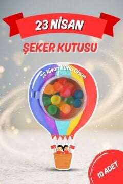 23 Nisan Şeker Kutusu 10 Adet Hediyelik Kutu Çocuk Bayramı Hediye Paketi