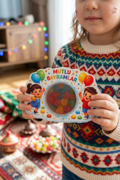 Mutlu Bayramlar Şeker Kutusu 10 Adet Hediyelik Kutu Bayram Hediyesi