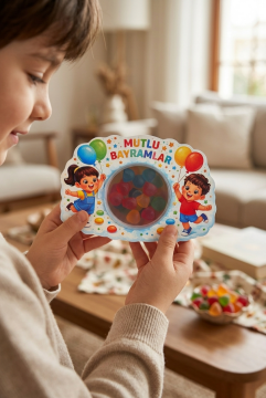 Mutlu Bayramlar Şeker Kutusu 10 Adet Hediyelik Kutu Bayram Hediyesi