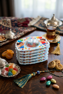 Mutlu Bayramlar Şeker Kutusu 10 Adet Hediyelik Kutu Bayram Hediyesi