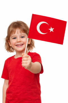 Çıtalı Bayrak Kağıt 22x30 cm 10 Adet Büyük Ay Yıldızlı Türk Bayrağı