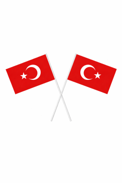 Çıtalı Bayrak Kağıt 22x30 cm 10 Adet Büyük Ay Yıldızlı Türk Bayrağı