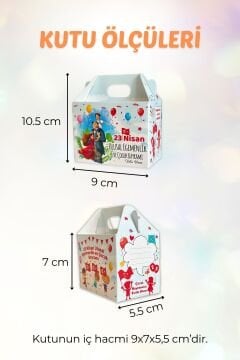 23 Nisan Hediye Kutusu 5 Adet Özel Tasarım Hediyelik Kutu Çocuk Bayramı Hediye Paketi