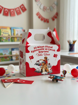23 Nisan Hediye Kutusu 5 Adet Özel Tasarım Hediyelik Kutu Çocuk Bayramı Hediye Paketi