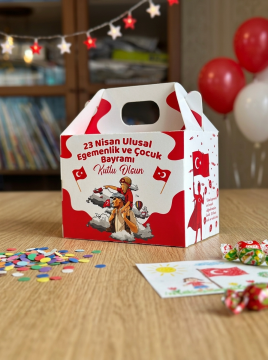 23 Nisan Hediye Kutusu 5 Adet Özel Tasarım Hediyelik Kutu Çocuk Bayramı Hediye Paketi