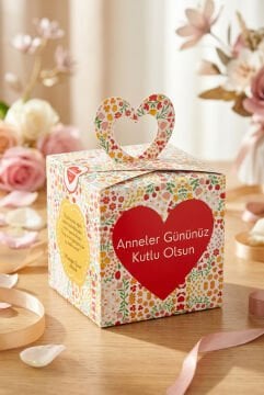 Büyük Boy Anneler Günü Hediye Kutusu 1 Adet Özel Tasarım Hediyelik Kutu Hediye Paketi