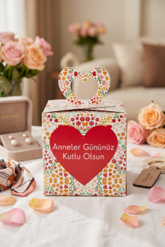 Büyük Boy Anneler Günü Hediye Kutusu 1 Adet Özel Tasarım Hediyelik Kutu Hediye Paketi