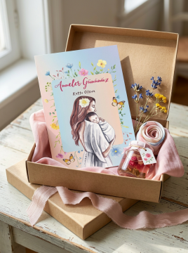 Anneler Günü Tebrik Kartı 10 Adet Hediye Paketleme Kartı