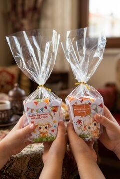 Kurban Bayramı Şeker Kovası 5 Adet Özel Tasarım Hediyelik Kutu Hediye Paketi
