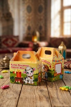 Kurban Bayramı Hediye Kutusu 10 Adet Özel Tasarım Bayram İçin Hediyelik Kutu Hediye Paketi