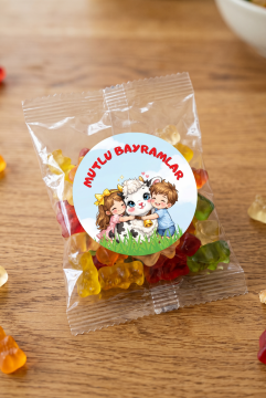 21 Adet Mutlu Bayramlar Etiketi Kurban Bayramı Hediye Kutusu Paketleme Sticker