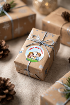 21 Adet Mutlu Bayramlar Etiketi Kurban Bayramı Hediye Kutusu Paketleme Sticker