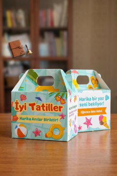 10 Adet Okul Yaz Tatili Hediye Kutusu Karne Mezuniyet Hediyesi Tatil Hediye Paketi