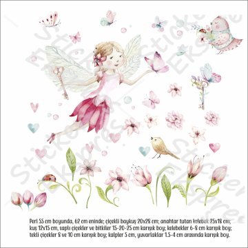 Çiçek Perisi Sticker Set