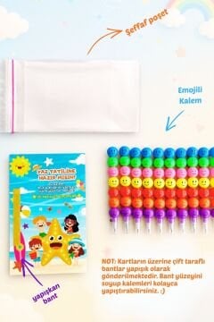 Okul Yaz Tatili Hediyesi Kartlı Emoji Yumurtlayan Emojili Kalem 10 Adet Karne Hediyesi