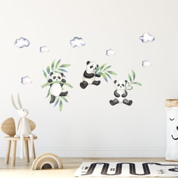 Sevimli Pandalar Sticker Set
