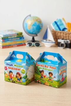 5 Adet Okul Yaz Tatili Hediye Kutusu Karne Mezuniyet Hediyesi Tatil Hediye Paketi